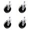 Service Caster 5 Inch SS Phenolic Wheel Swivel 1/2 Inch Threaded Stem Caster Set SCC-SSTS20S514-PHS-121315-4 - alternate 1